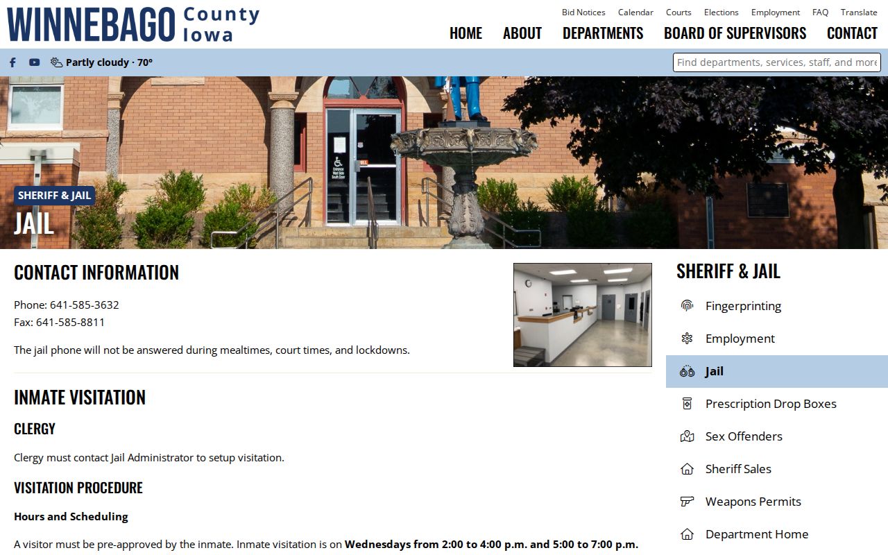 Winnebago County arrest history and county jail information